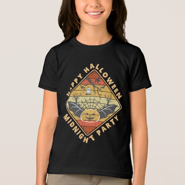Happy halloween Midnight Party T Shirt (Framsida)