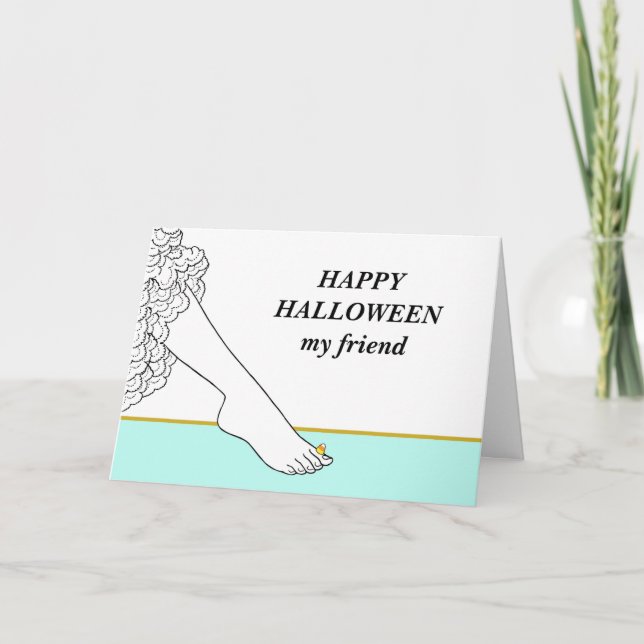 Happy halloween min vän från Maj vid Foot Kort (Framsida)