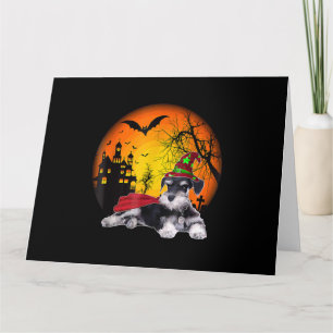 happy halloween miniatyrschnauzer hundar halloween kort