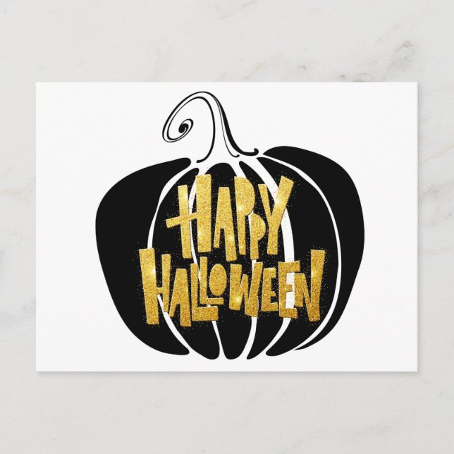 Happy halloween minimalistisk Pumpkin Vykort (Framsida)