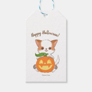 Happy Halloween! Mochi and Jack o'lantern Favor Ba Presentetikett