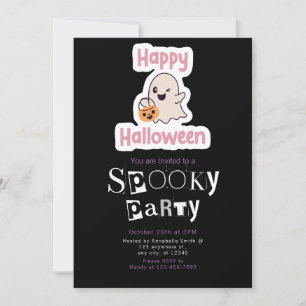 Happy halloween Modern minimalistisk Halloween Inbjudningar