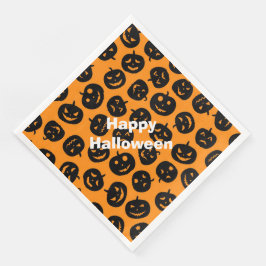 Happy halloween Modern Party Orange Pumpkin Pappersservett