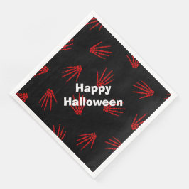 Happy halloween Modern Party Red Bones Pappersservett