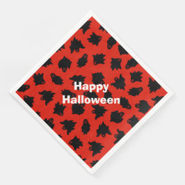 Happy halloween Modern Party Red Ghost Pappersservett
