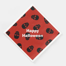 Happy halloween Modern Party Red Skull Pappersservett