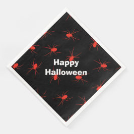 Happy halloween Modern Party Red Spider Pappersservett