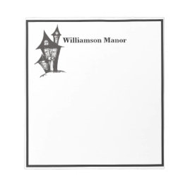 Happy halloween Monogram Family Haunted House Memo Anteckningsblock