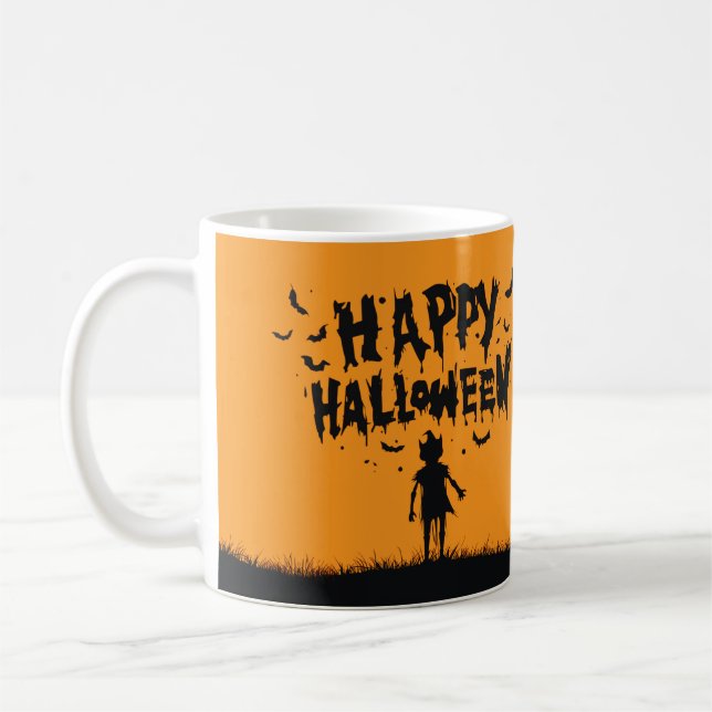 Happy Halloween:Mug with Mysterious Silhouette Kaffemugg (Vänster)