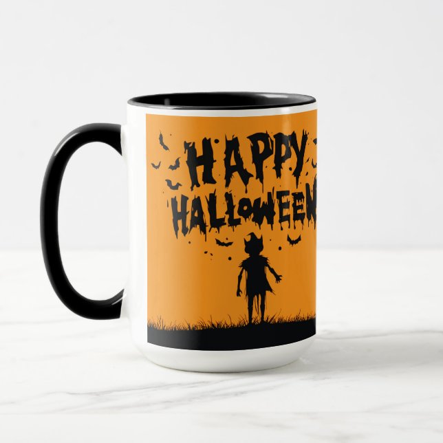 Happy Halloween:Mug with Mysterious Silhouette Mugg (Vänster)