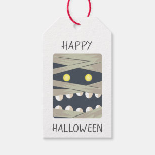 Happy halloween Mummy Ansikte Gift Märkre Presentetikett