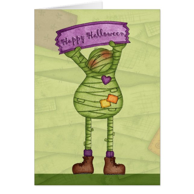 Happy halloween Mummy - hälsningskort (Framsidan)