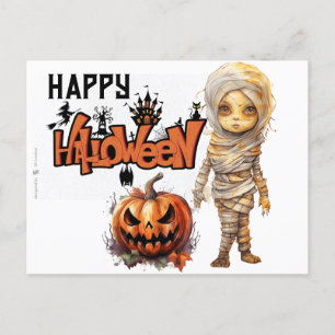Happy halloween Mummy Helg Vykort