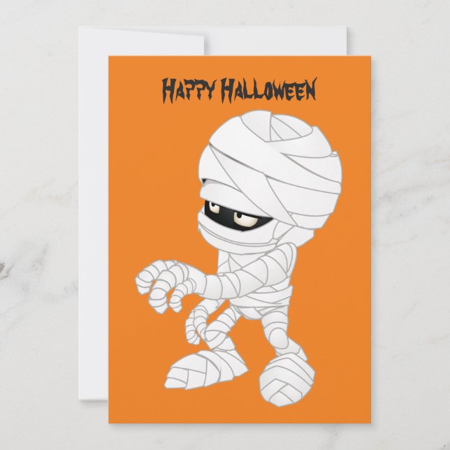 Happy halloween Mummy Kort (Framsida)
