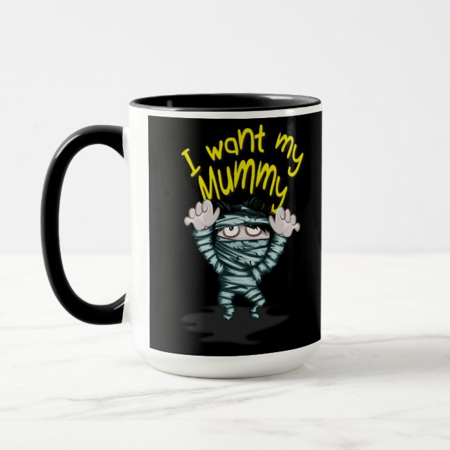 Happy halloween Mummy Mugg (Vänster)