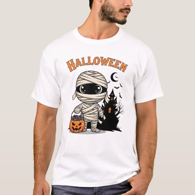 Happy halloween mummy t shirt (Framsida)