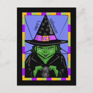 Happy halloween Mystic Witch Vykort