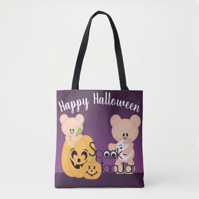 Happy halloween Nalle-retuschering Tygkasse (Framsida)