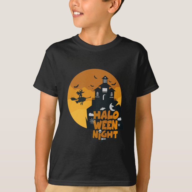 Happy halloween nattdräkt för boys t shirt (Framsida)