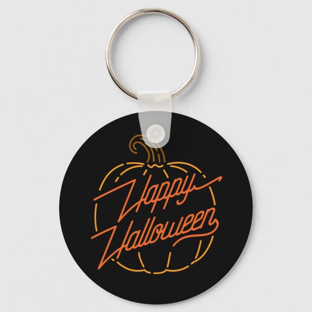 Happy halloween Neon Keychain Nyckelring (Framsida)