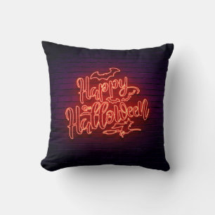 happy halloween Neon Se Witch Fladdermus Brick Par Kudde