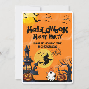 Happy halloween Night Party Inbjudningar
