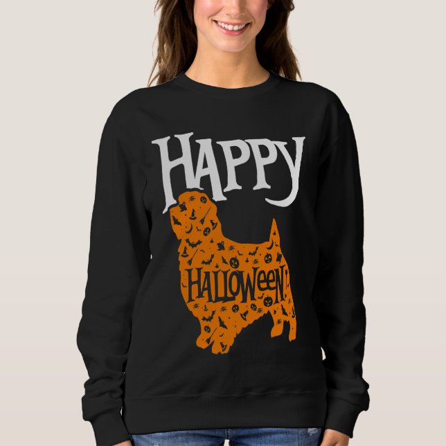 Happy Halloween Norfolk Terrier T Shirt (Framsida)