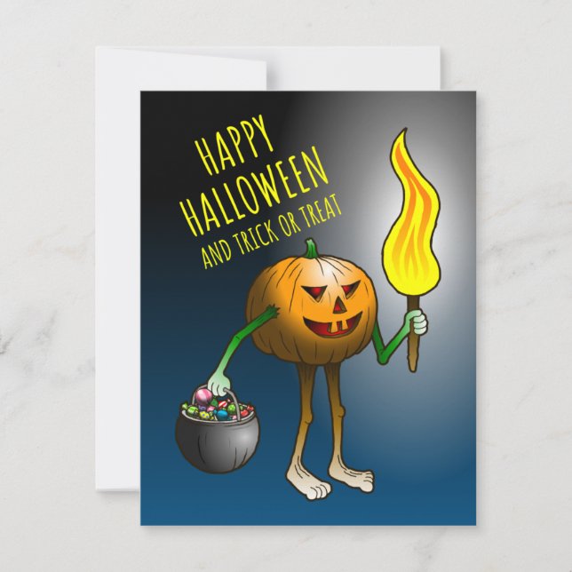 Happy halloween- och Bus eller godis-kort Anteckningskort (Framsida)