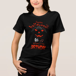 Happy halloween och det är min nionde födelsedag t shirt