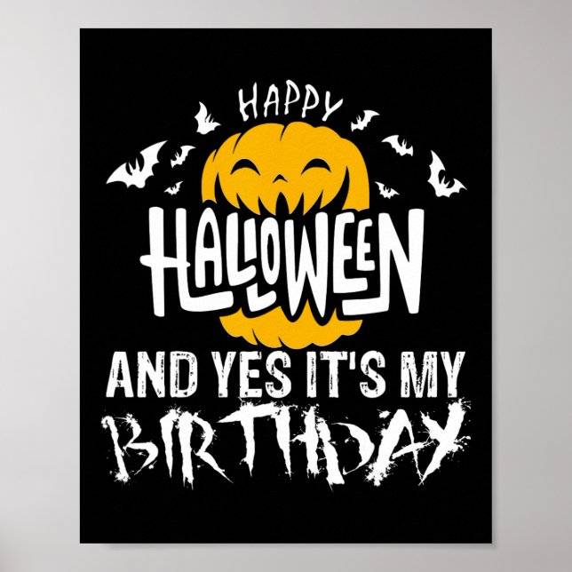 Happy halloween och Ja, det är min födelsedag - Ha Poster (Framsidan)