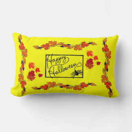 Happy halloween och Spider - Lumbarkudde