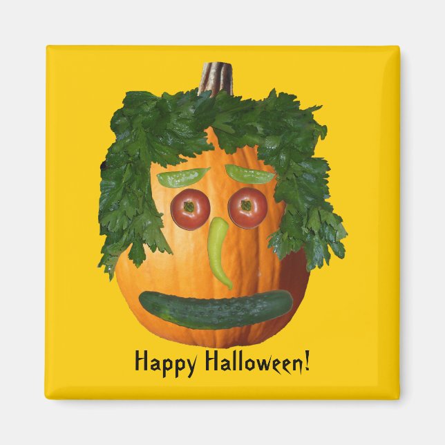 Happy halloween! - Ocut Pumpkin Ansikte Magnet (Framsidan)