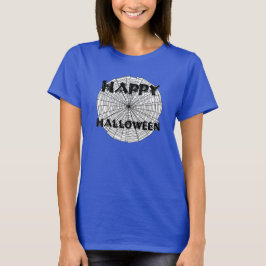 Happy halloween om Spindelnätet Womens Tee Shirt