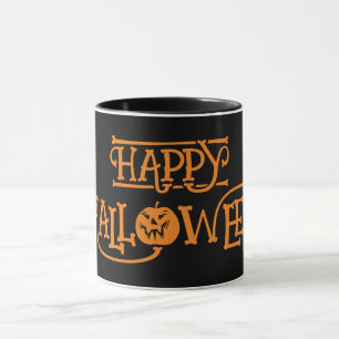 Happy halloween Orange Black Coffee Mugg