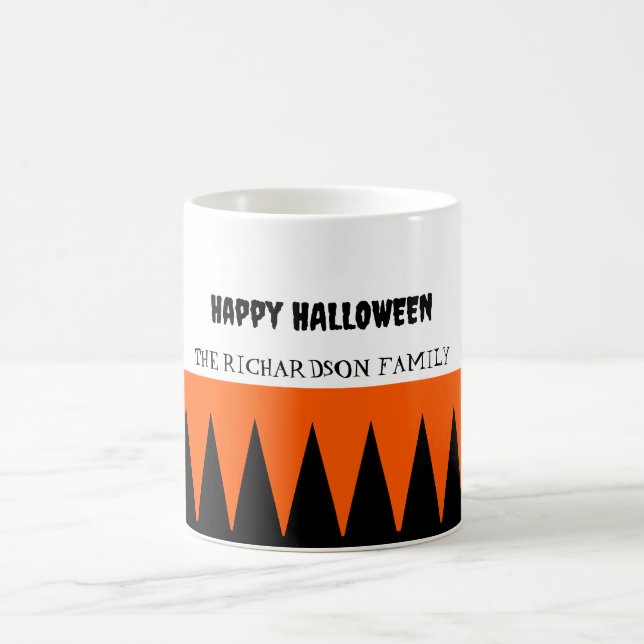 Happy halloween Orange Black Personlig Kaffemugg (Center)