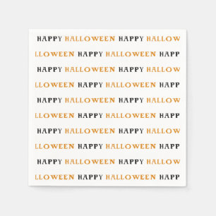 Happy halloween Orange Black Wording Party Pappersservett