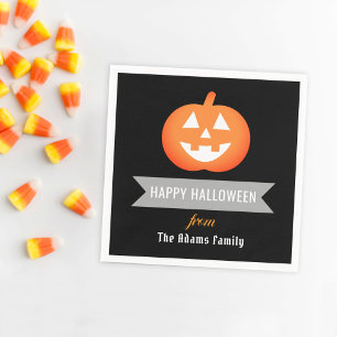 Happy halloween Orange Jack o lantern Pumpkin Pappersservett