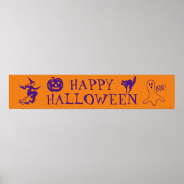 Happy halloween orange lila-scoky Poster