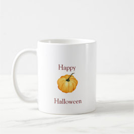 Happy halloween orange pumpa vattenfärg kaffemugg