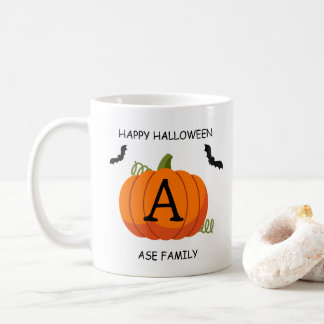 Happy halloween Orange Pumpkin Anpassningsbar Init Kaffemugg
