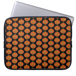 Happy halloween Orange Pumpkin Jack o'Lantern Laptop Fodral