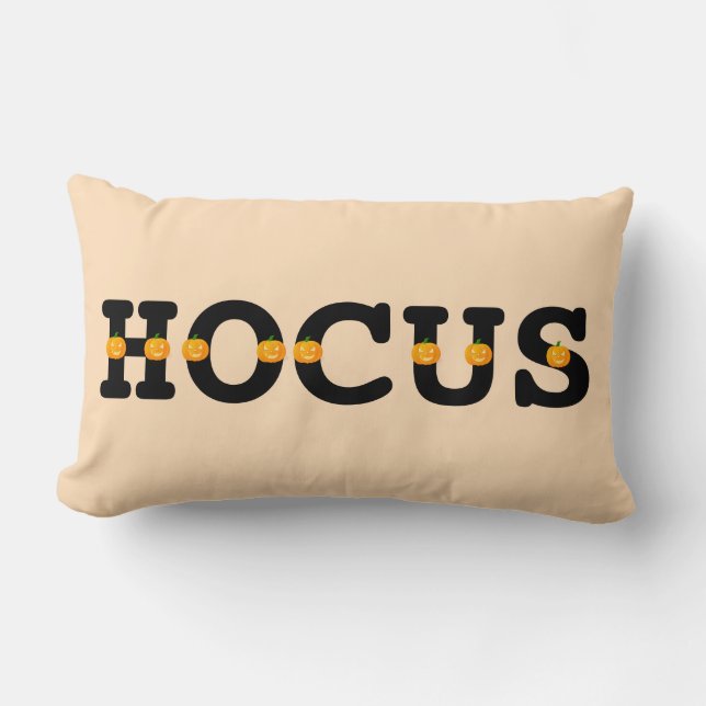 Happy halloween Orange Pumpkin Lumbarkudde (Framsida)