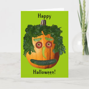 Happy halloween - Oskuren pumpkin Ansikte Kort