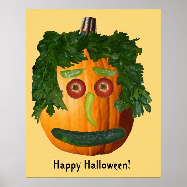 Happy halloween - Oskuren pumpkin Ansikte Poster (Framsidan)