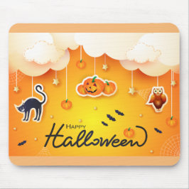 Happy halloween över molnen musmatta