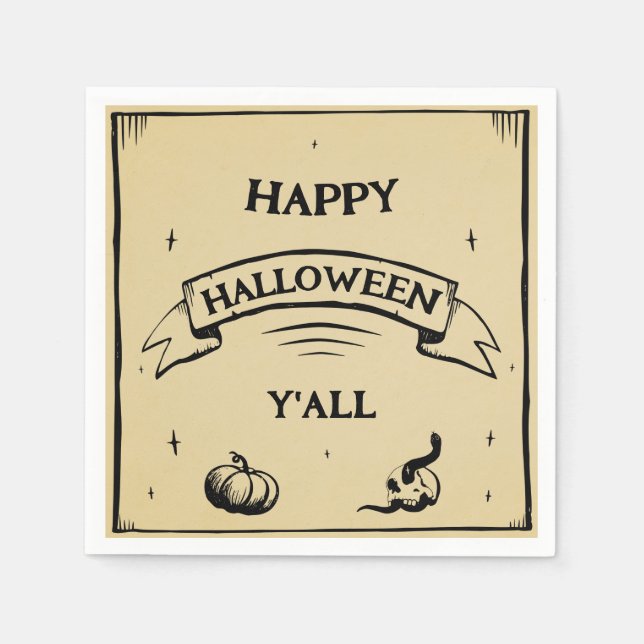 happy halloween pappersservett (Framsidan)