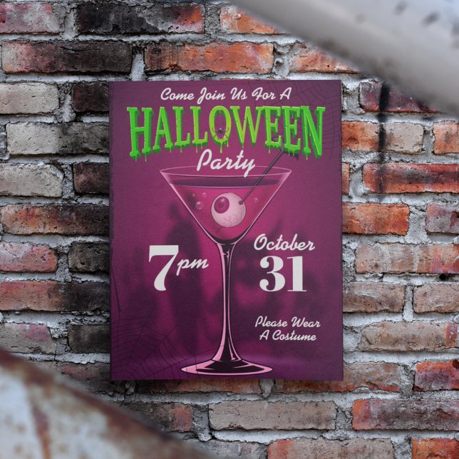Happy halloween | Partiinbjudan Martini Glass Inbjudningar (Skapare uppladdad)