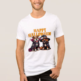 happy halloween party hund t shirt