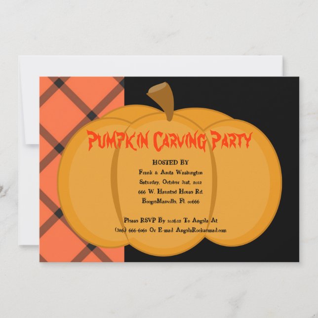 Happy halloween Party Inbjudan (Framsida)