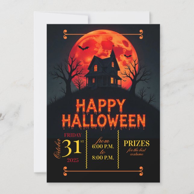 Happy halloween Party Inbjudningar (Framsida)